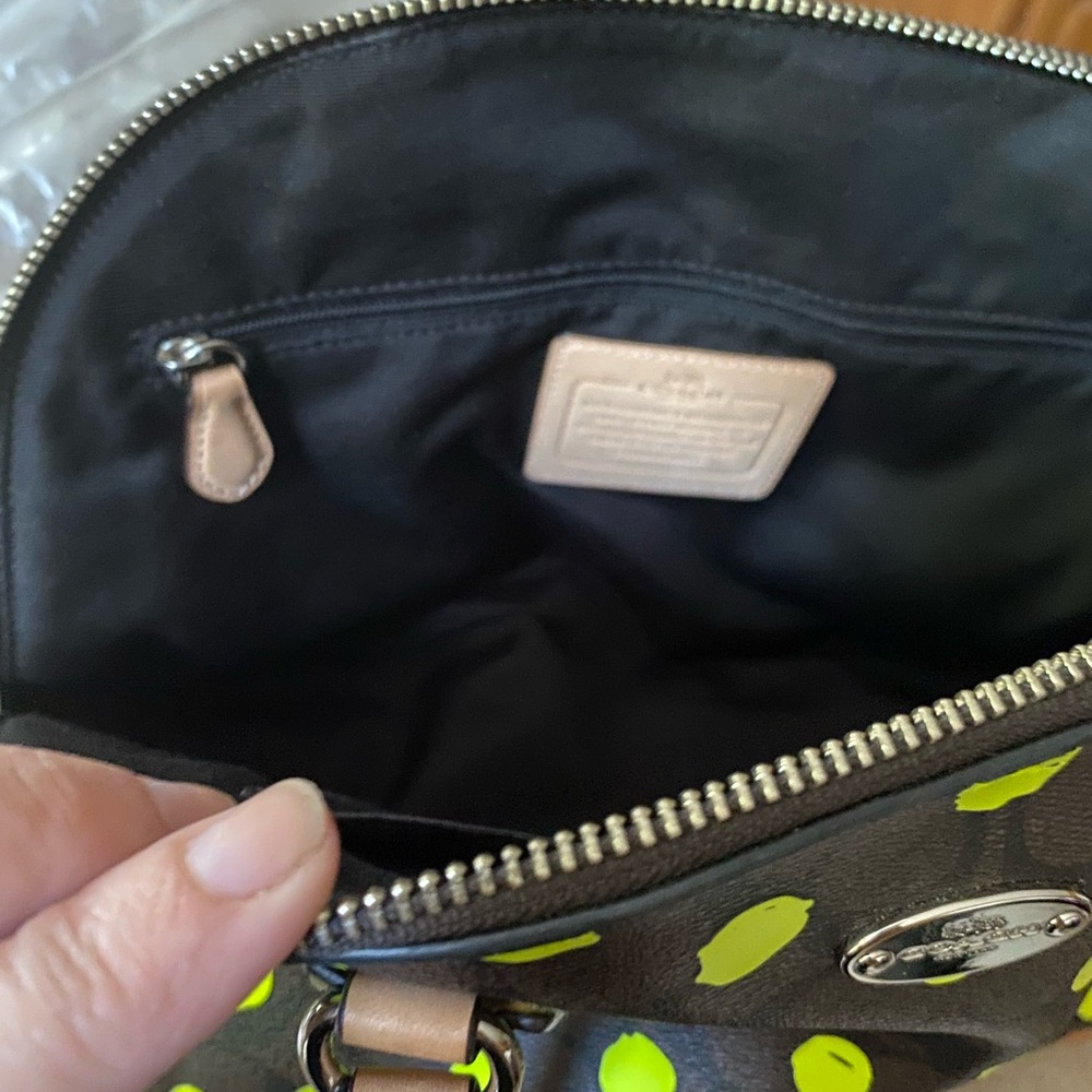 Coach Cora Neon Polka Dot Bag - Like New! - Picture 8 of 12